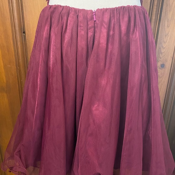 Formal Dress Size Small 7 Halter Beaded Pink Purple Short Length Open Back Prom - Picture 5 of 9